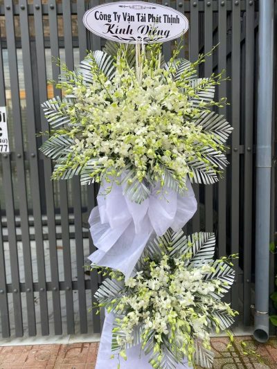 Hv 06 Kệ Hoa Lan Trắng 2 Tầng