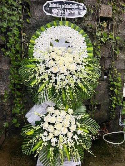 Hv 22 Vòng Hoa Tang Đầu Ngược 2 Tầng Trắng